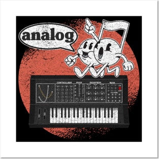 Analog Synthesizer Attack Retro Vintage Waveforms Posters and Art